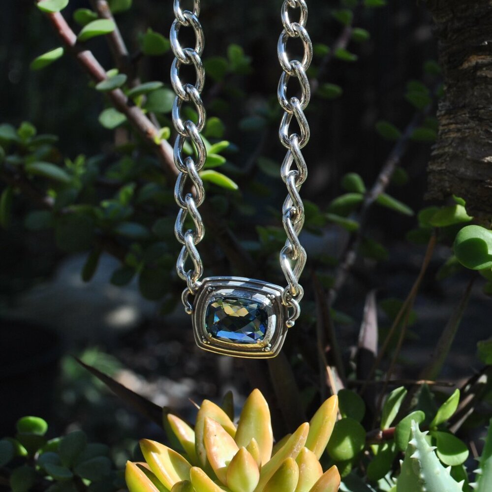 Brighton blue stone pendant